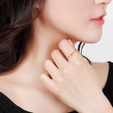 Salome Cross Rosary Ring Solid 14k Rose gold ring