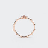 Salome Cross Rosary Ring Solid 14k Rose gold ring
